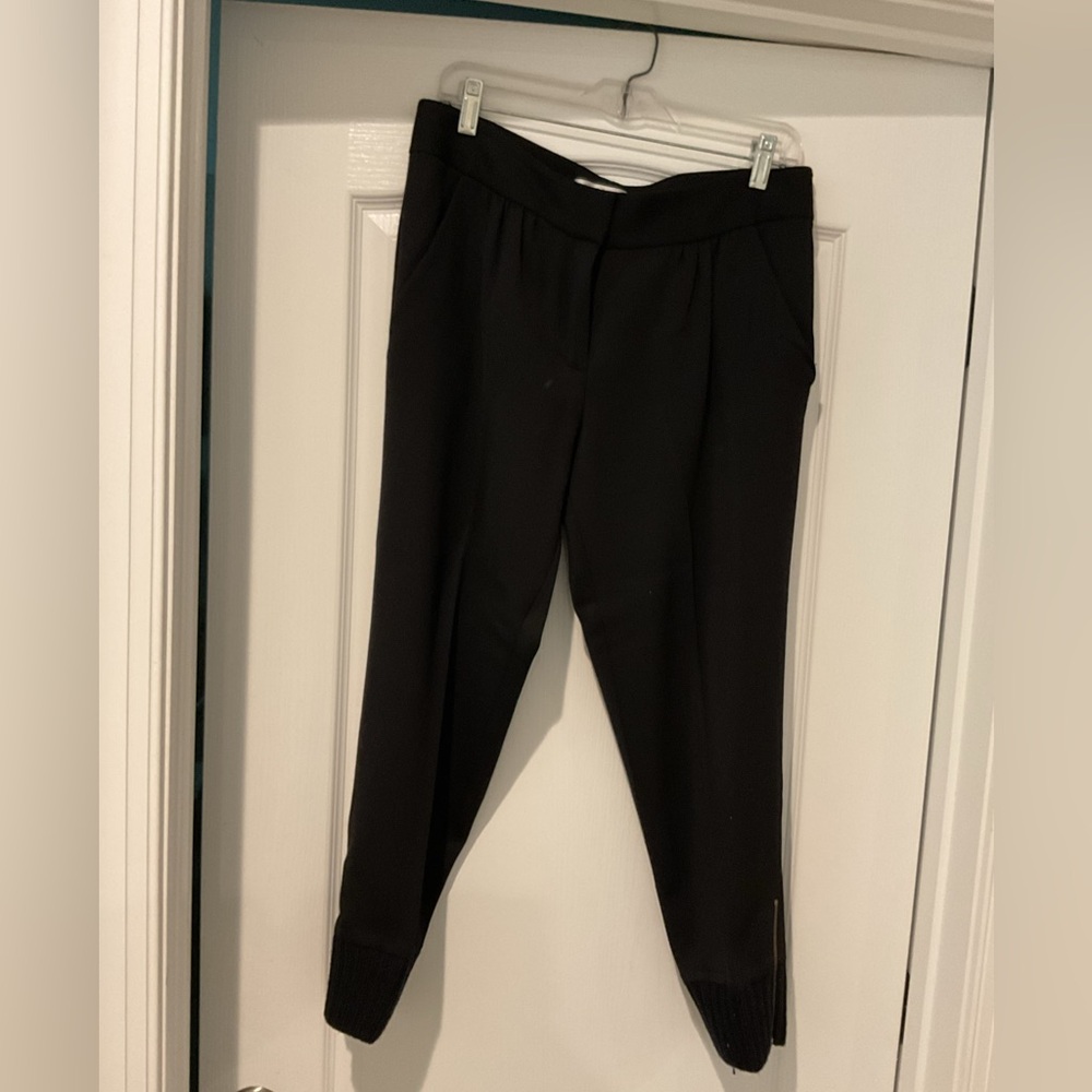 DVF 10 Black Knit Cuff Pants